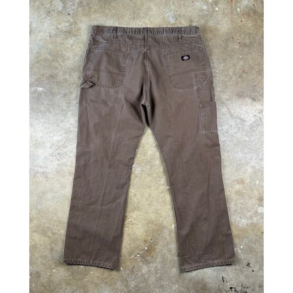 Dickies Carpenter Pants Men’s 40x32 Brown Utility Workwear Relaxed Fit - Picture 2 of 14